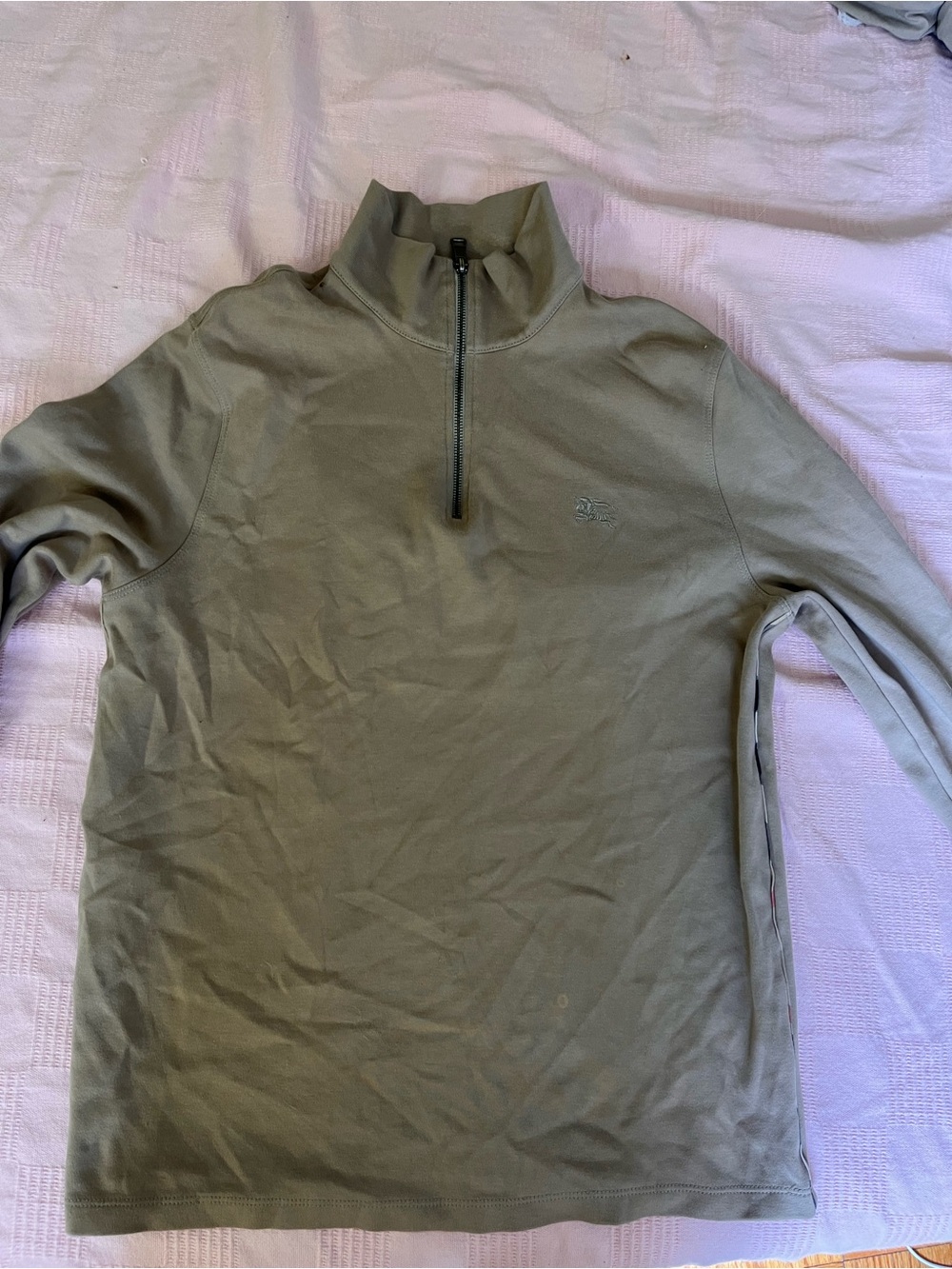 Men's tan Quarter-Zip Sweater Burberry